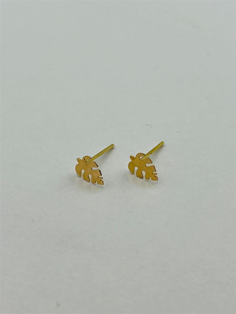 گوشواره طلا 18عیار میخی برگ135846