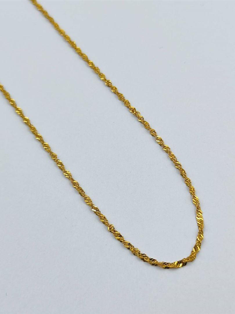 زنجیر طلا 18 عیار دیسکو زرد 140462