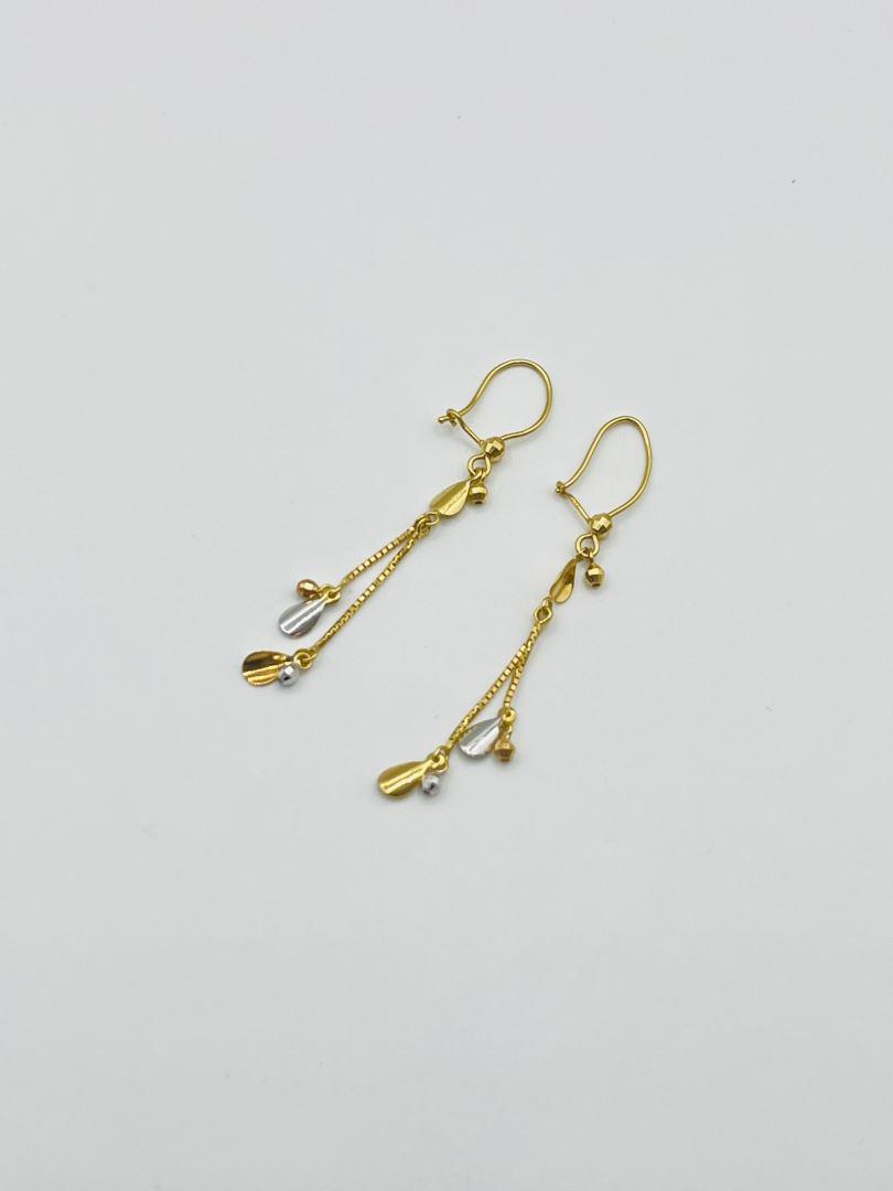 گوشواره طلا 18 عیار آویز 127433