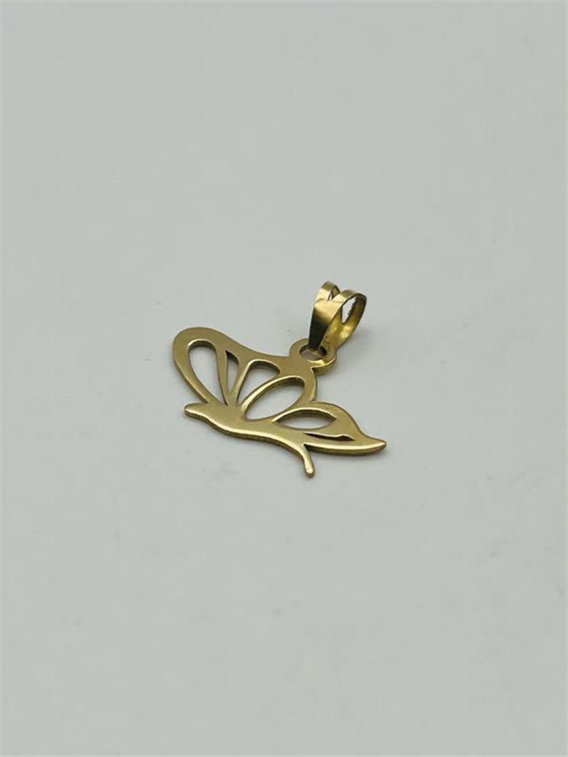 آویز پلاک طلا 18عیار پروانه