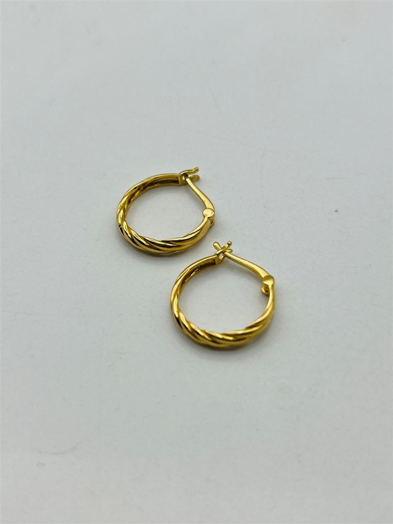 گوشواره طلا 18عیار طنابی134342