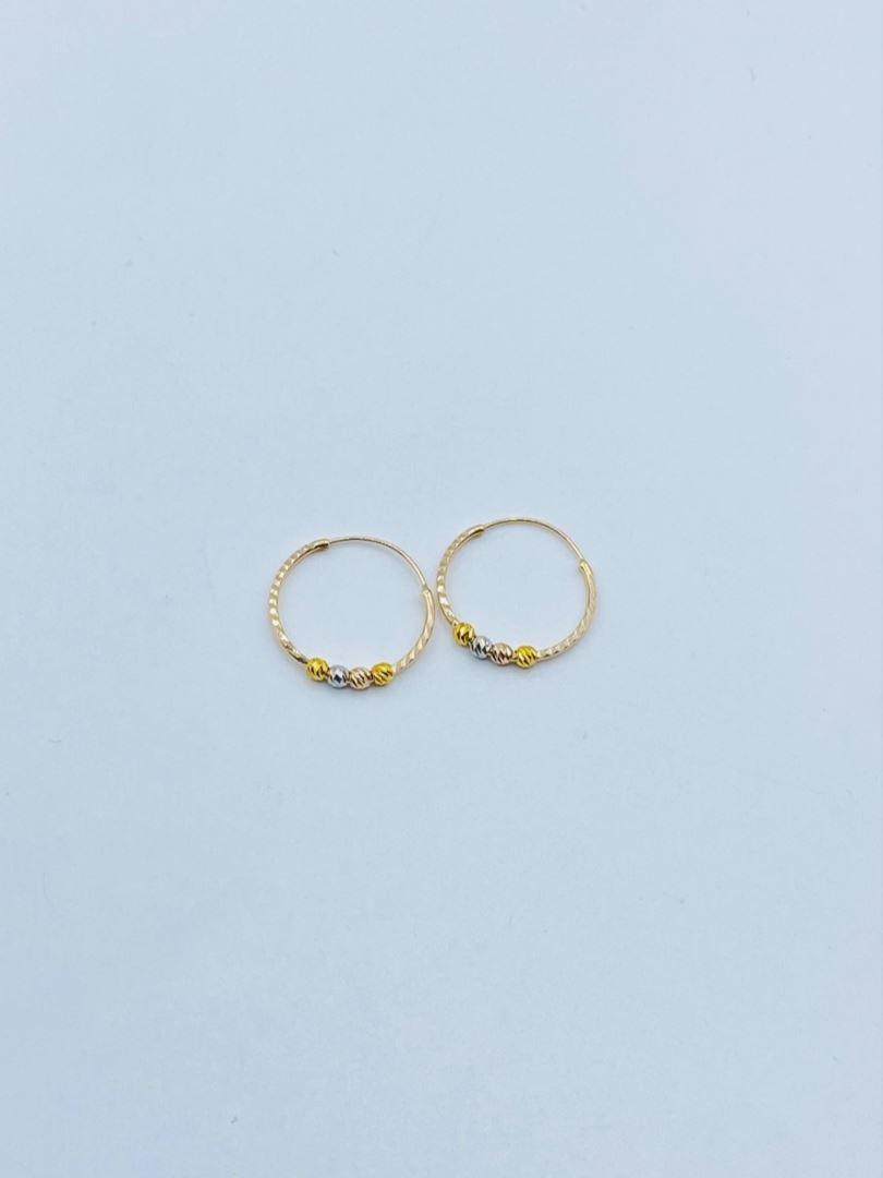 گوشواره طلا 18 عیار حلقه ای البرنادو