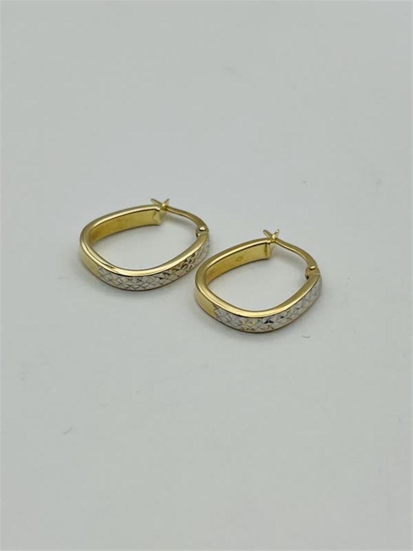 گوشواره طلا 18عیار تراش