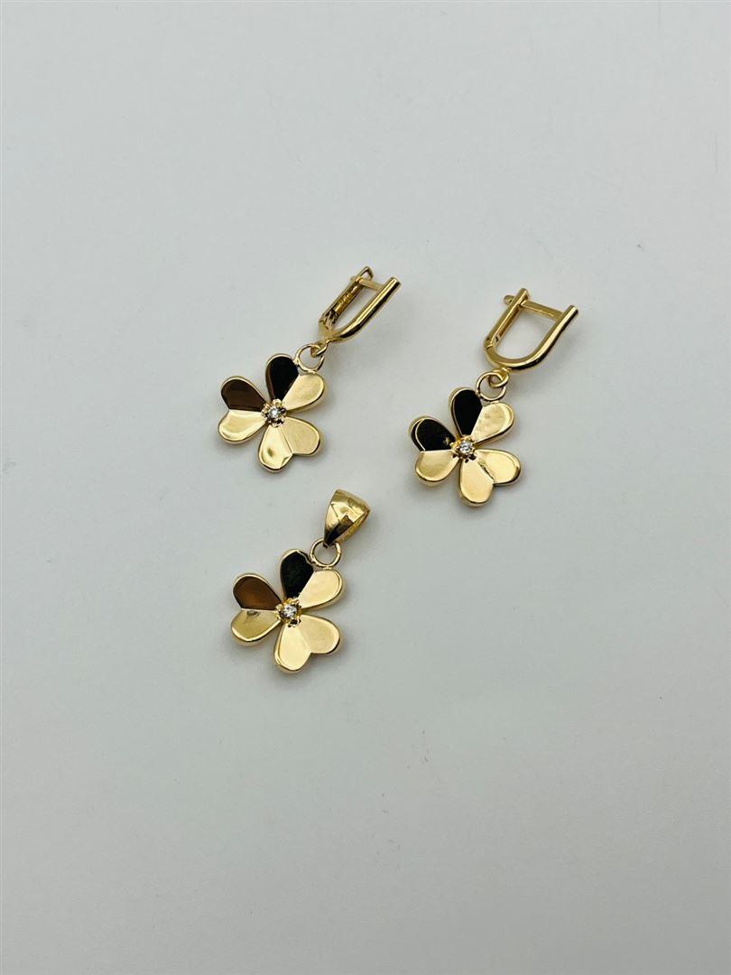 نیم ست طلا 18عیار گل142637-142638