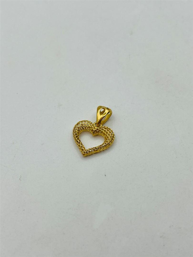 آویز پلاک طلا 18عیار قلب138689