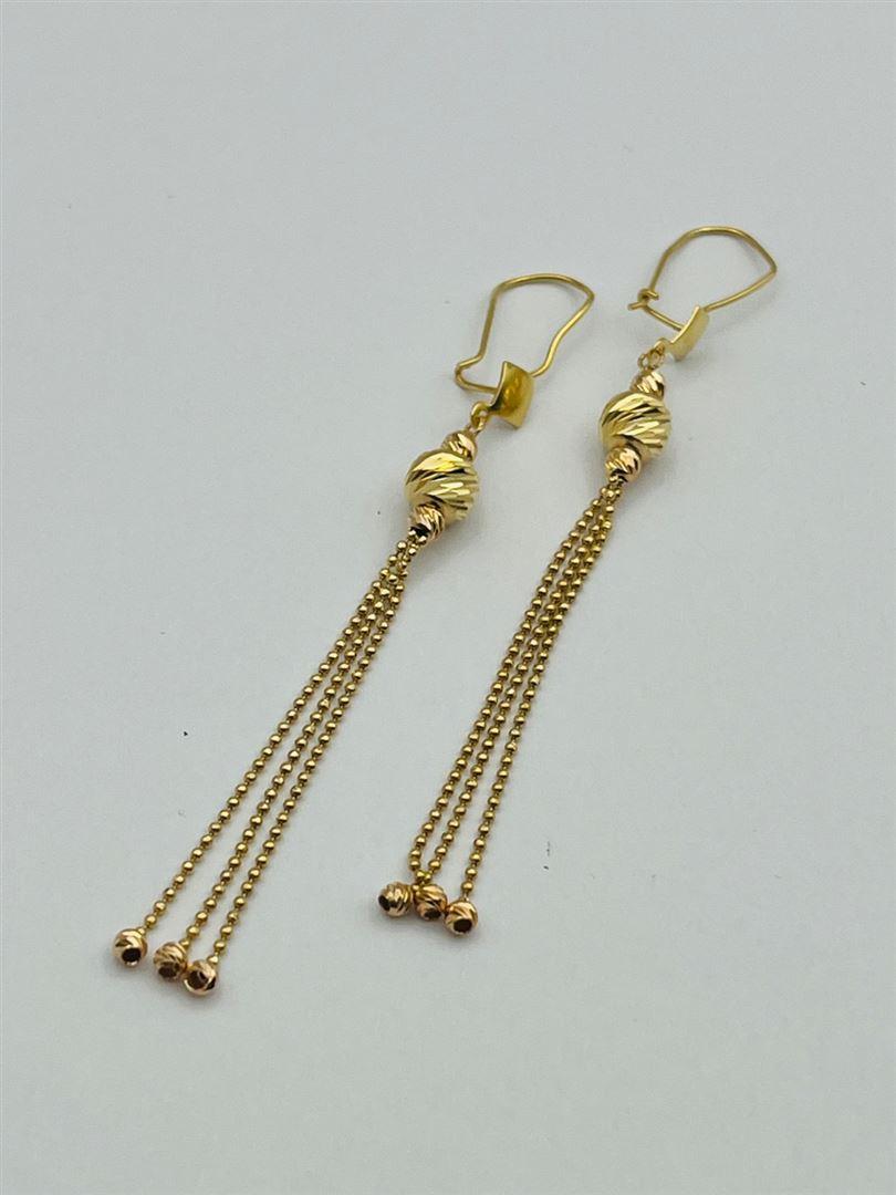 گوشواره طلا 18عیار آویز البرنادو