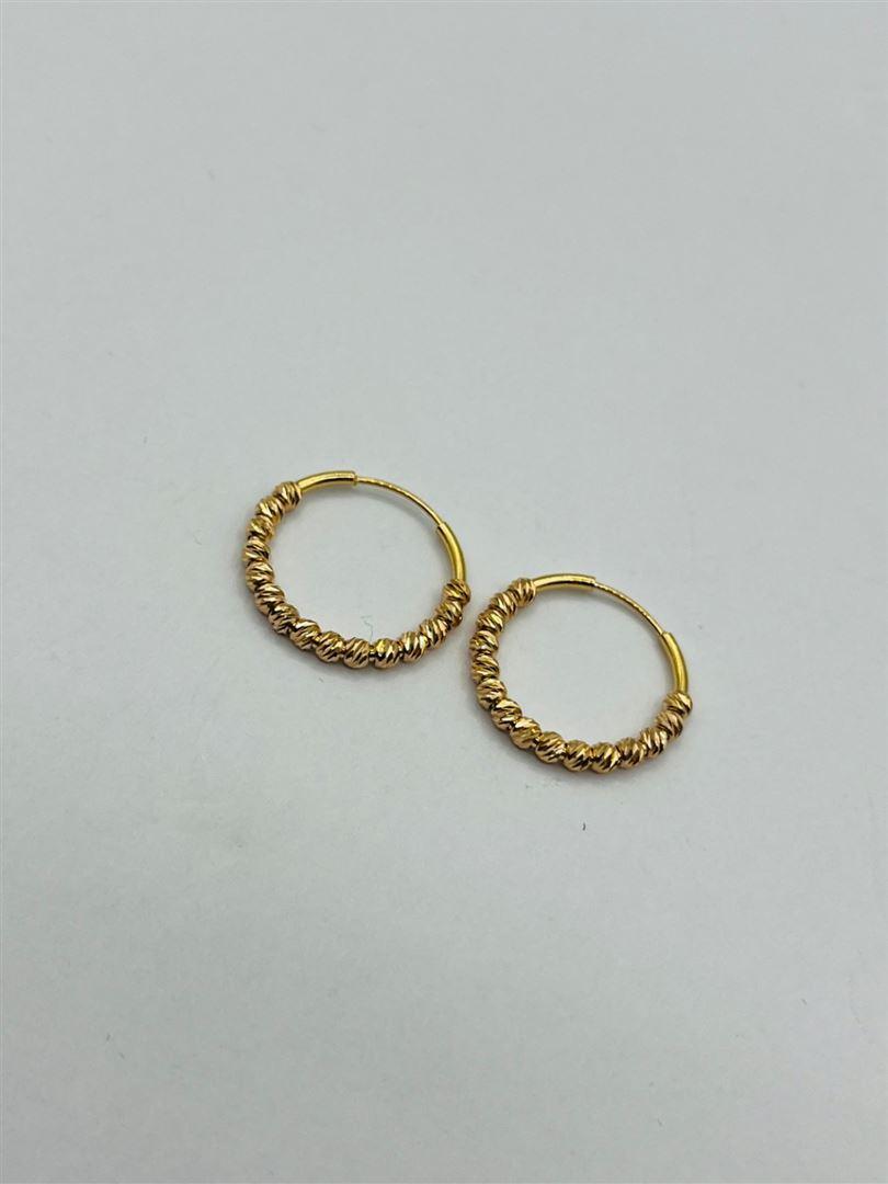 گوشواره طلا 18عیار حلقه ای البرنادو رزگلد133484