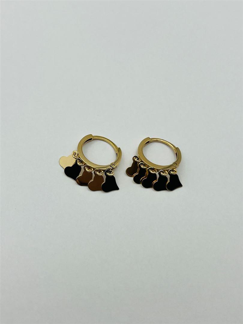 گوشواره طلا 18عیار آویزدار قلب132788