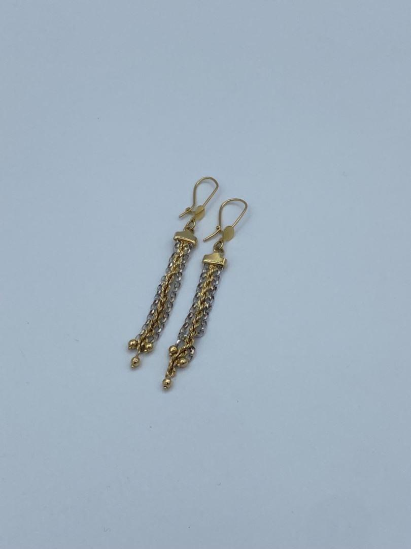گوشواره طلا 18 عیار آویز 124320