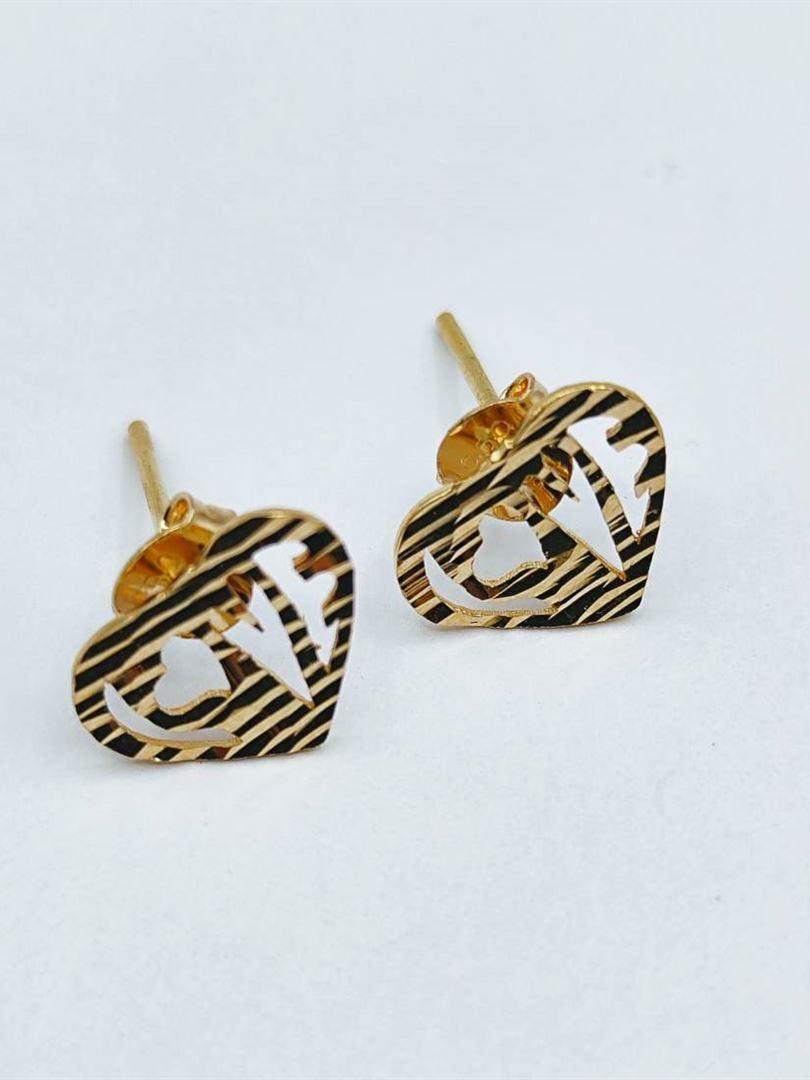 گوشواره طلا 18 عیار قلب 135702