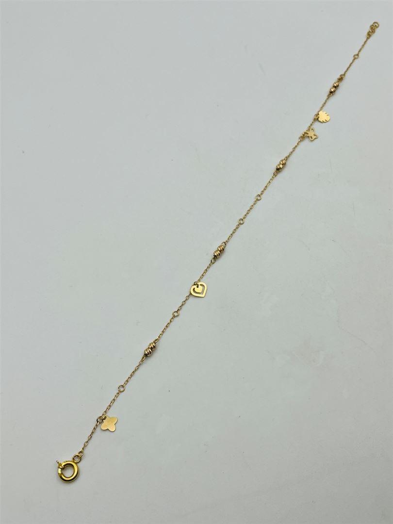 پابند طلا18عیارآویز ونکلیف138687