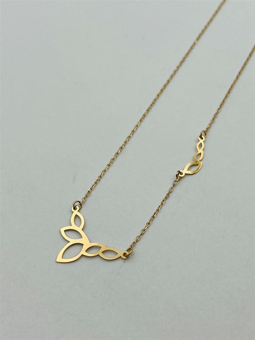 گردنبند طلا 18عیار گل