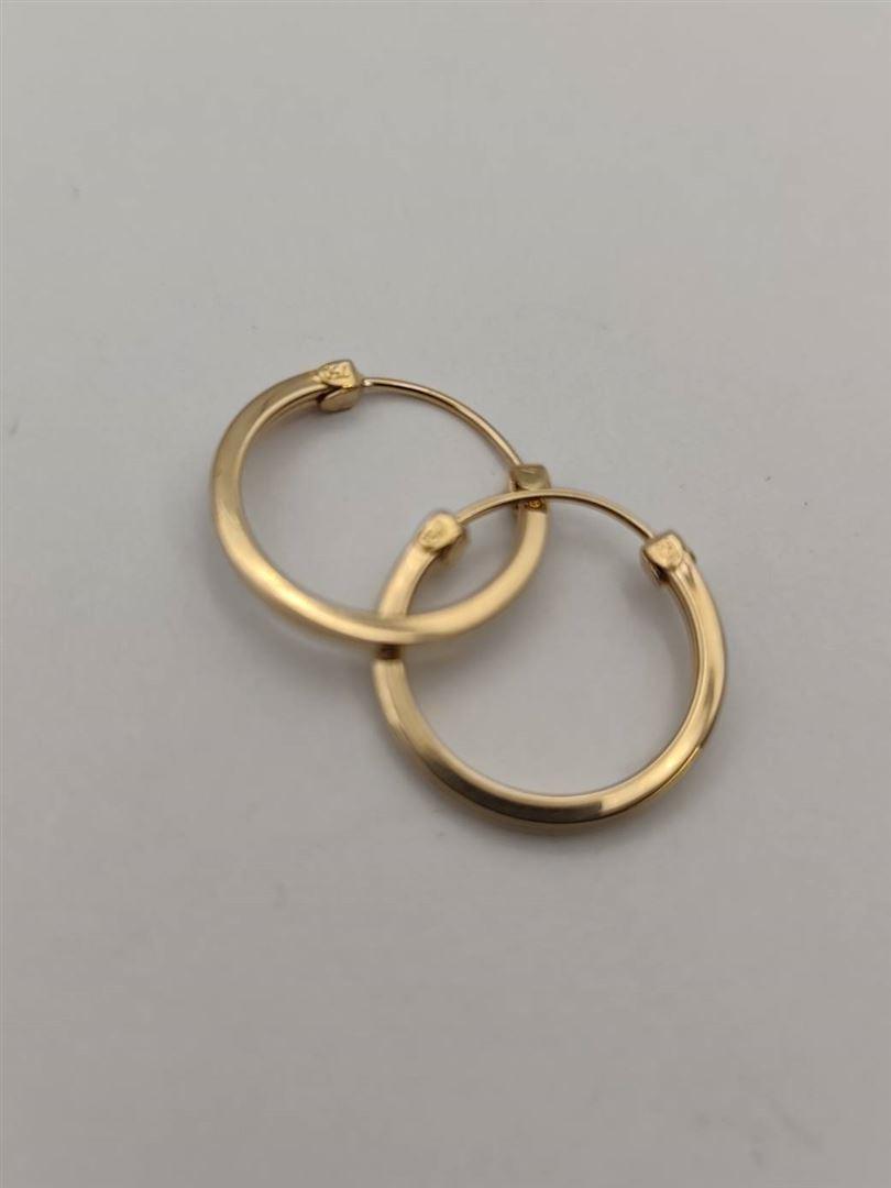 گوشواره طلا 18 عیار حلقه ایی