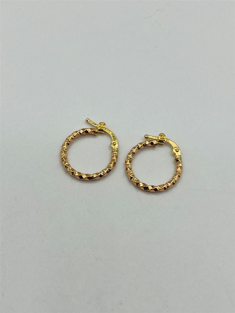 گوشواره طلا 18عیار کریستالی رزگلد133491