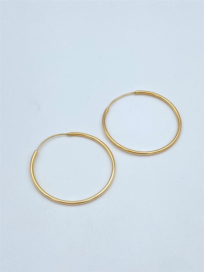 گوشواره طلا 18 عیار حلقه ای بزرگ 129489