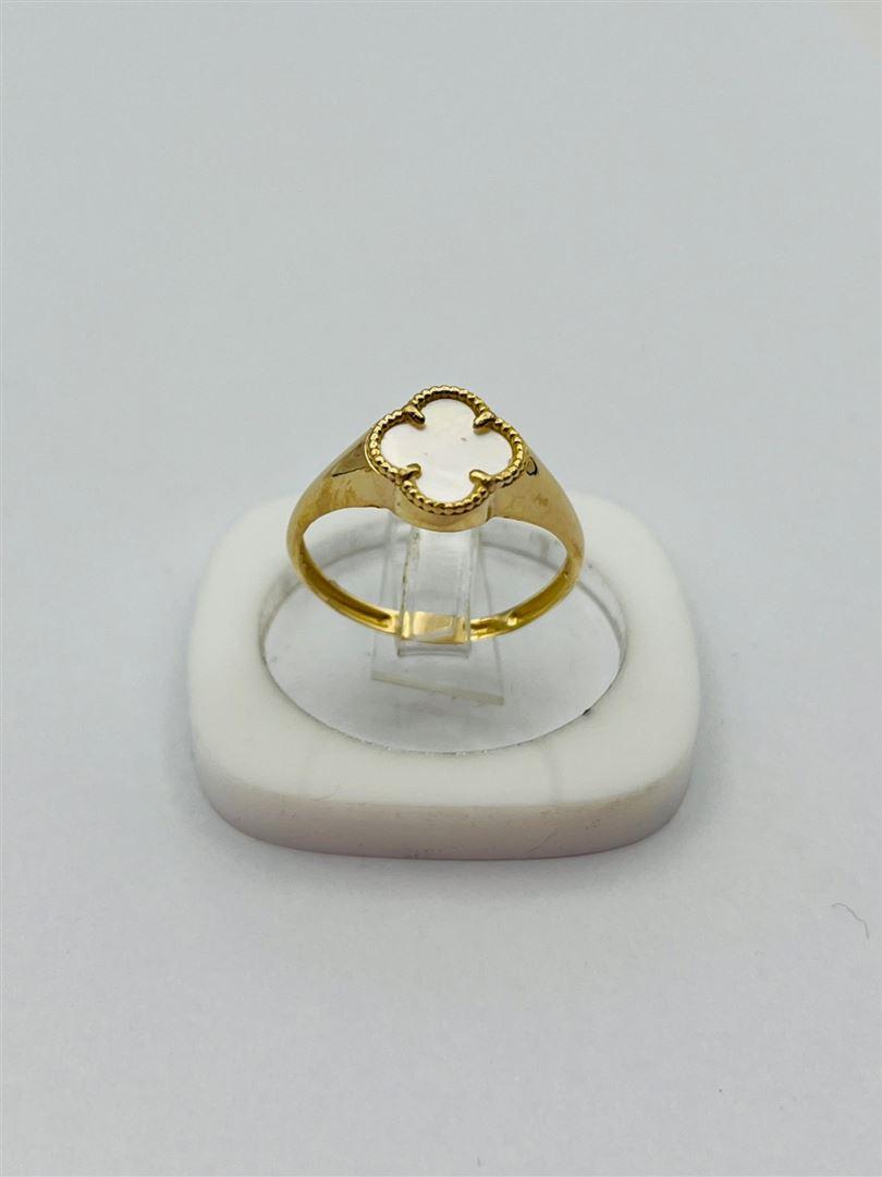 انگشتر طلا 18عیار ونکلیف صدفی