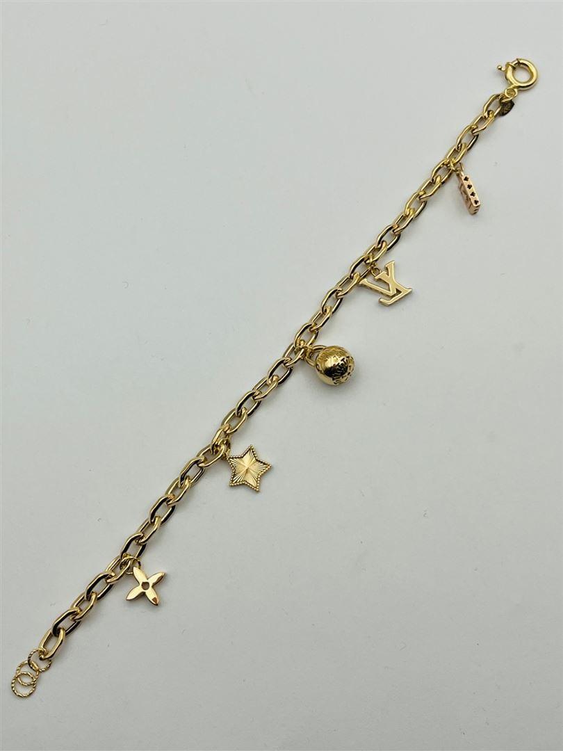 دستبند طلا 18عیار آویز دار تیفانی