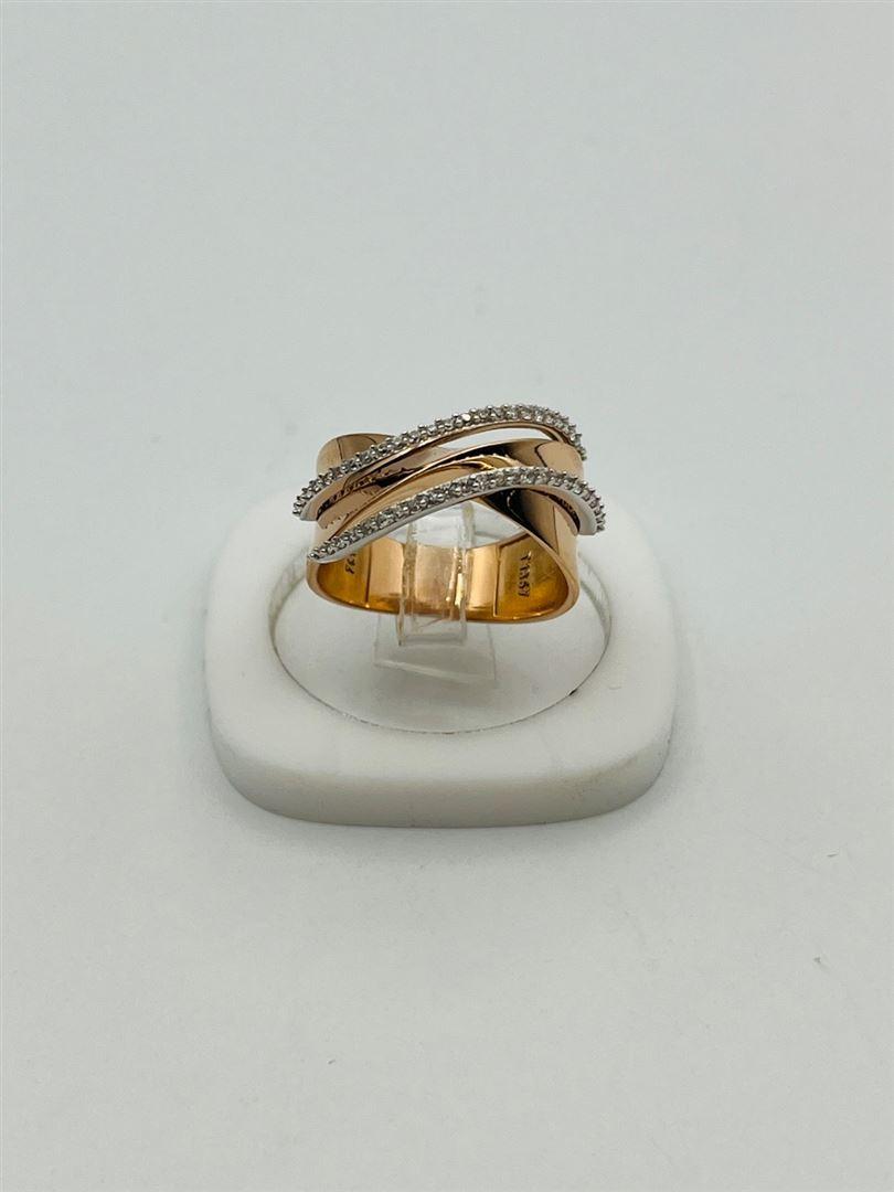 انگشتر طلا 18عیار نگین دار رزگلد142641