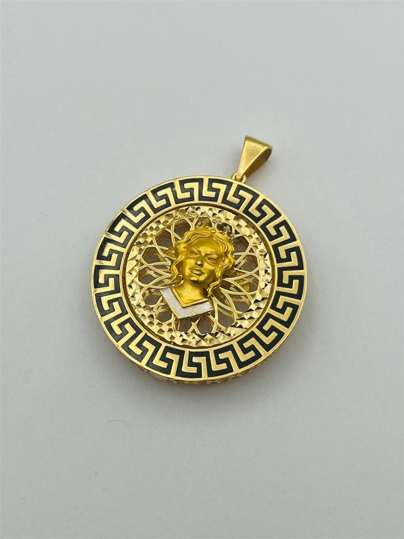 آویز پلاک طلا 18عیار ورساچه