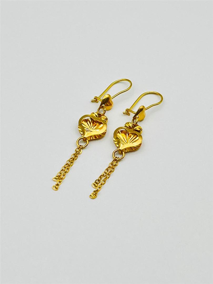 گوشواره طلا 18 عیار قلب 137392