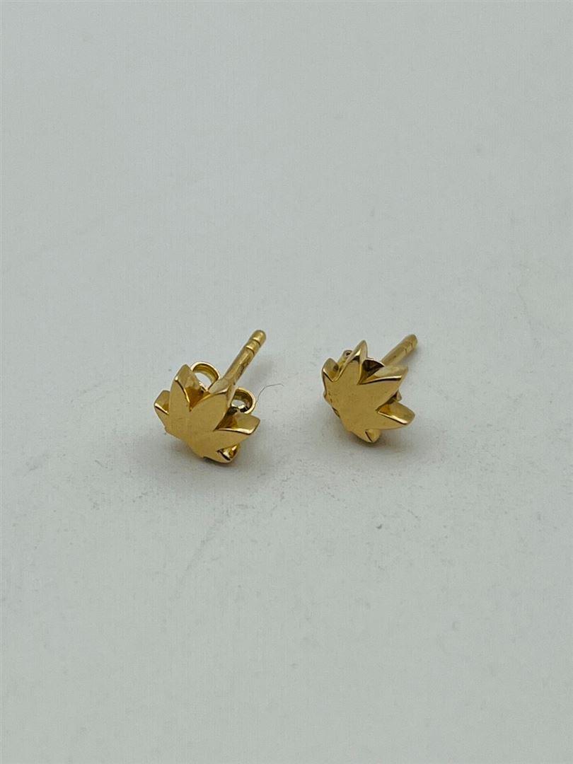 گوشواره طلا 18عیار میخی برگ