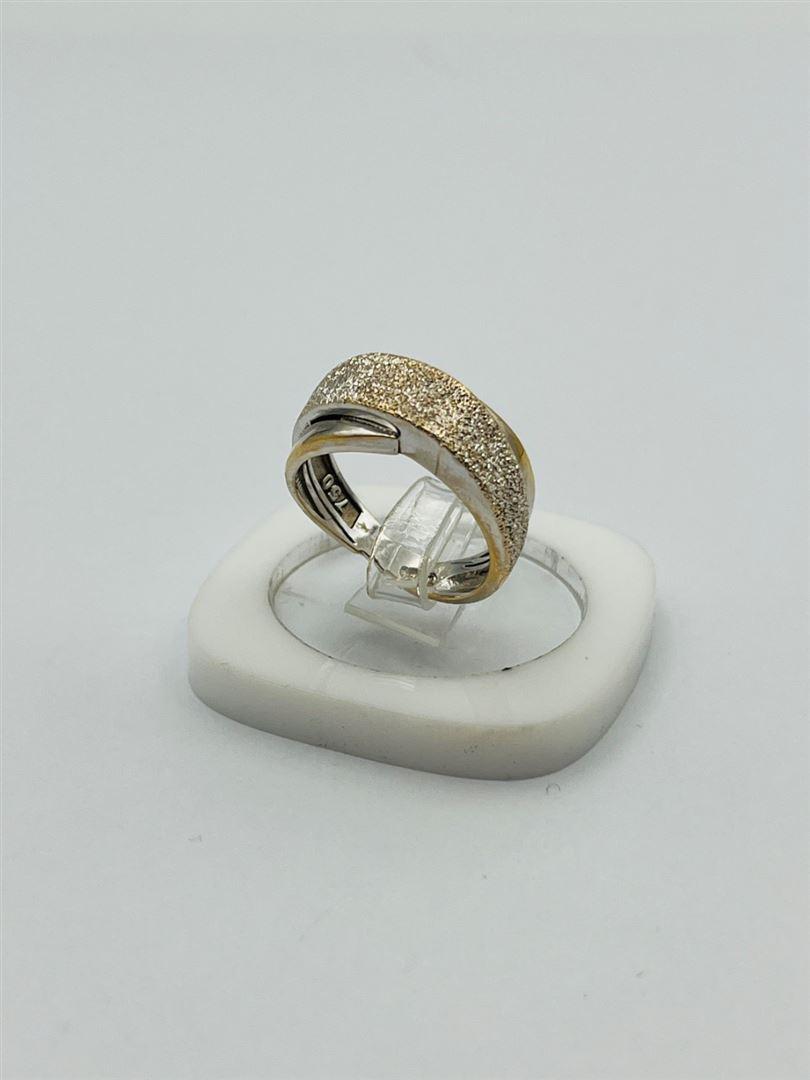 انگشتر طلا 18عیار شنی سفید141069