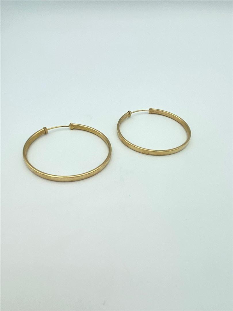گوشواره طلا 18 عیار حلقه ای130064