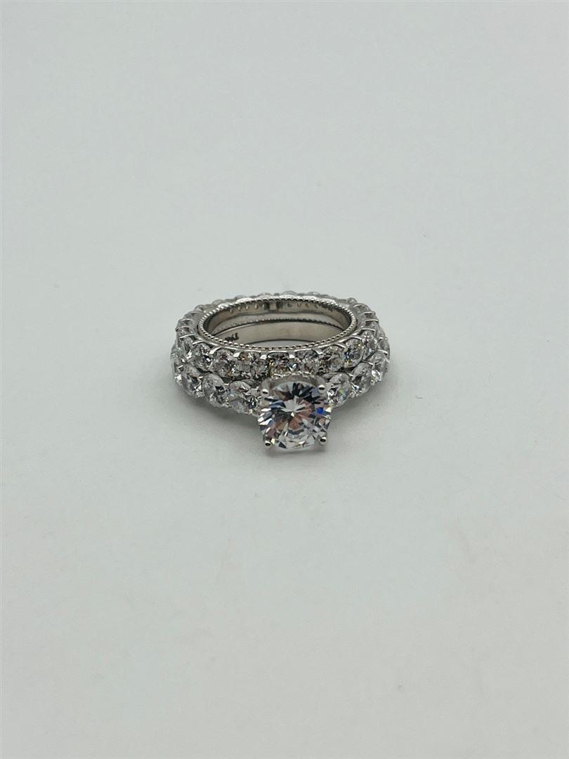 انگشتر حلقه پشت حلقه نگین دار سفید143699-143700