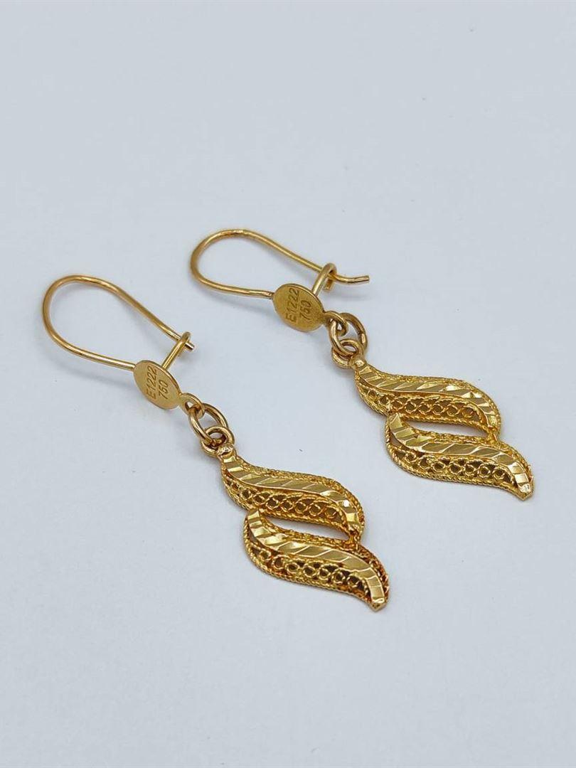 گوشواره طلا 18 عیار تراش136331