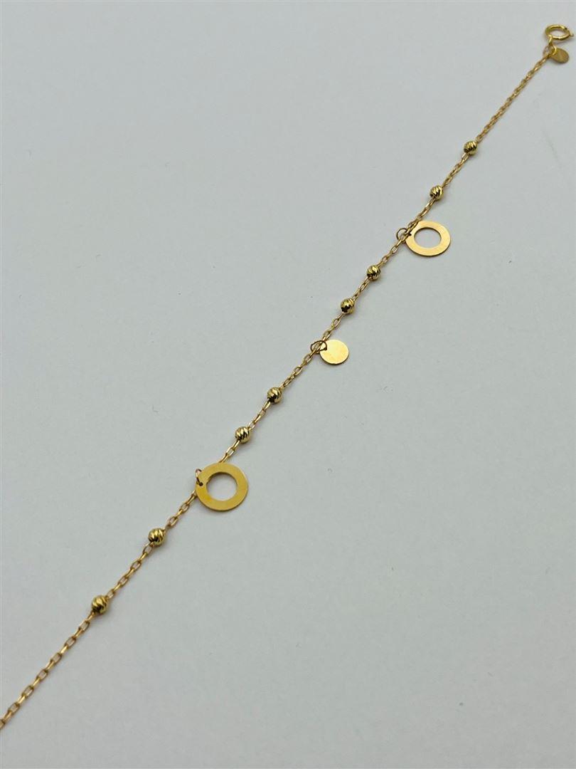 دستبند طلا 18عیار اویزدار 140480