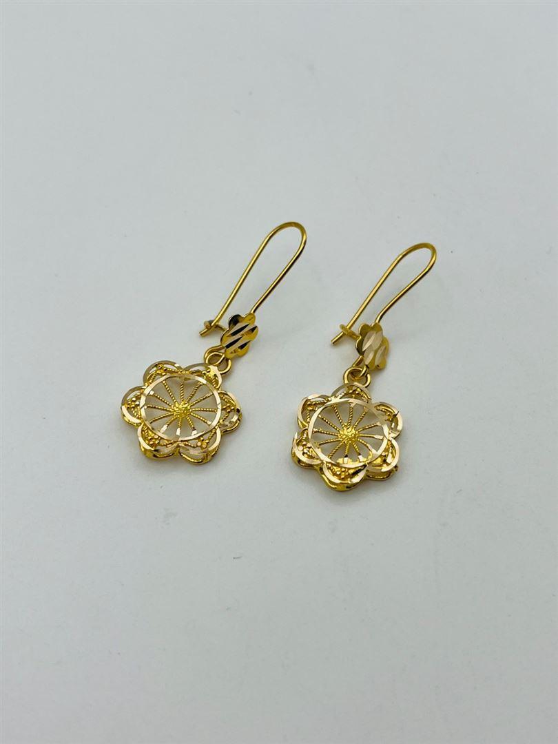 گوشواره طلا 18عیار تراش