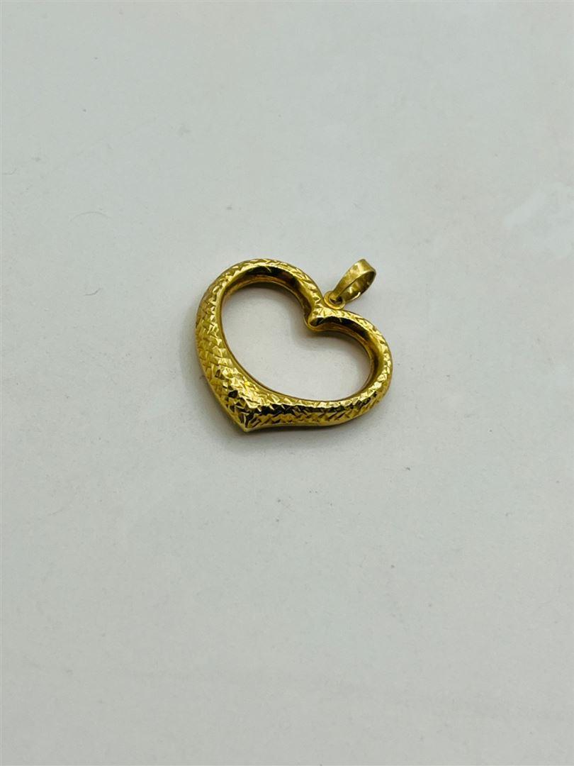 آویز پلاک طلا 18عیار قلب138823