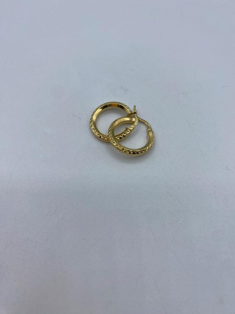 گوشواره حلقه ایی تراش طلای 18 عیار125339