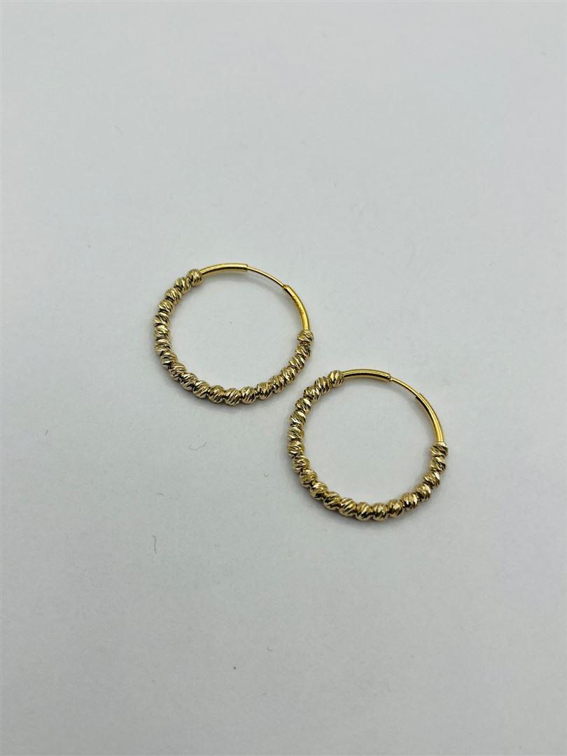 گوشواره طلا 18عیار حلقه ای البرنادو لیمویی133485