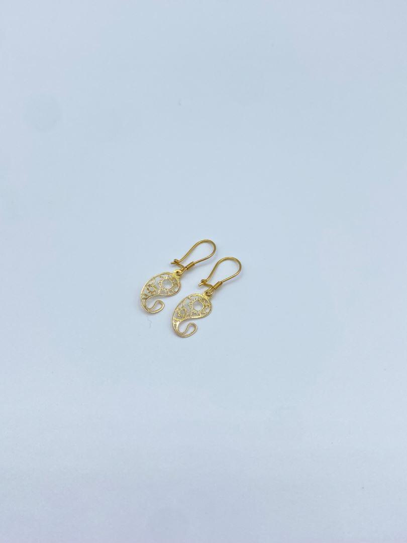 گوشواره طلا 18 عیار بته جقه
