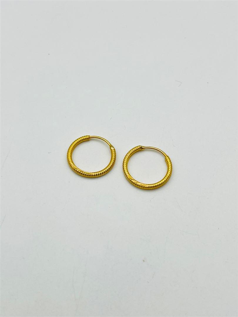 گوشواره طلا 18 عیار حلقه ای 131803