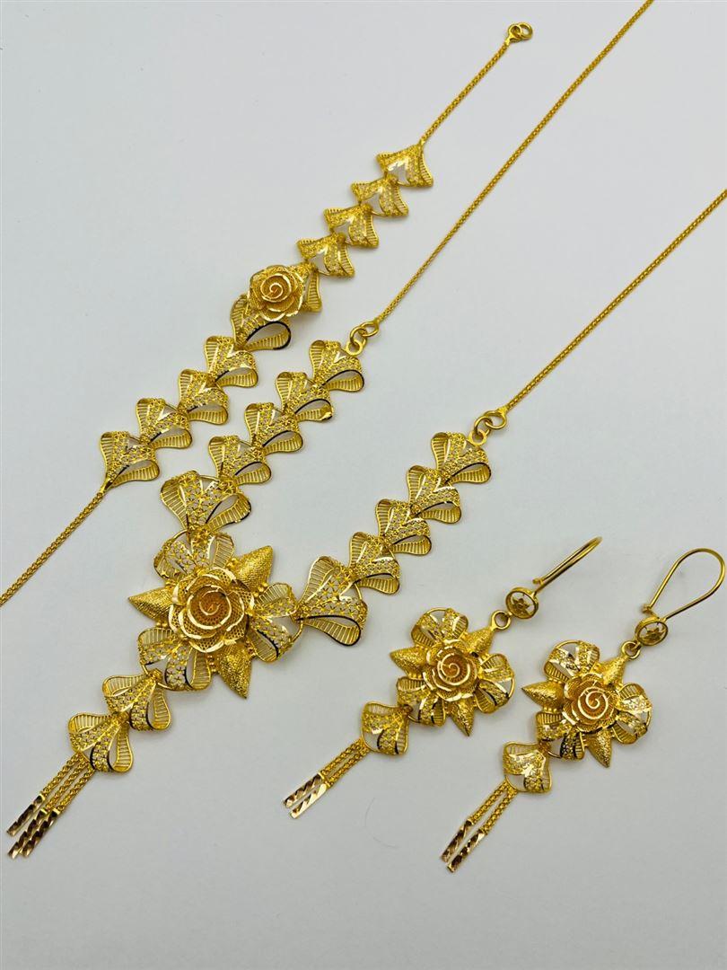 سرویس طلا 18عیار تراش گل