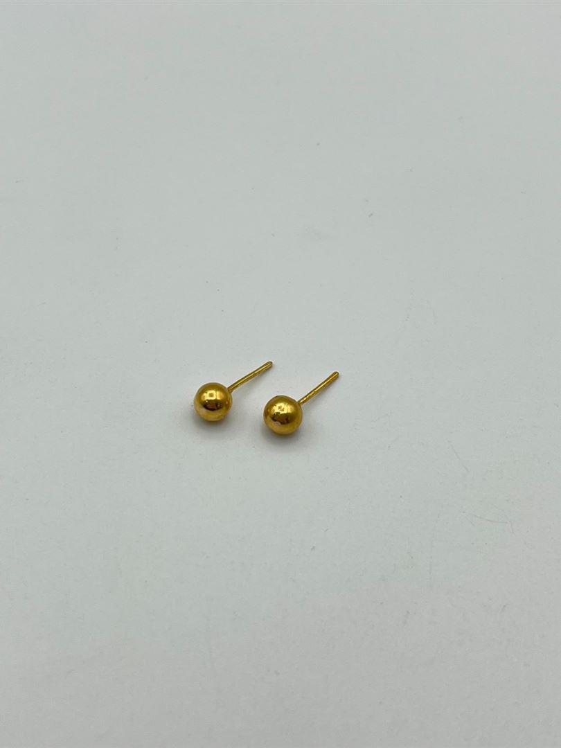 گوشواره طلا 18 عیار گوی130074