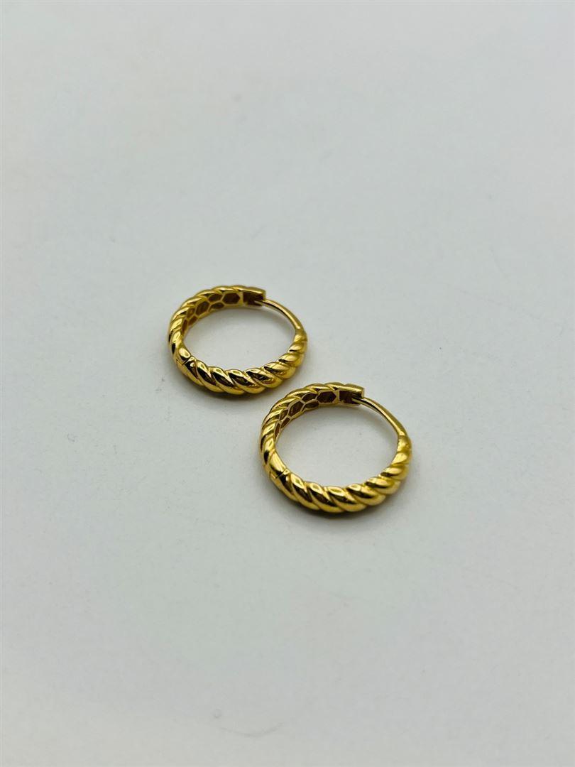 گوشواره طلا 18عیار طنابی134343