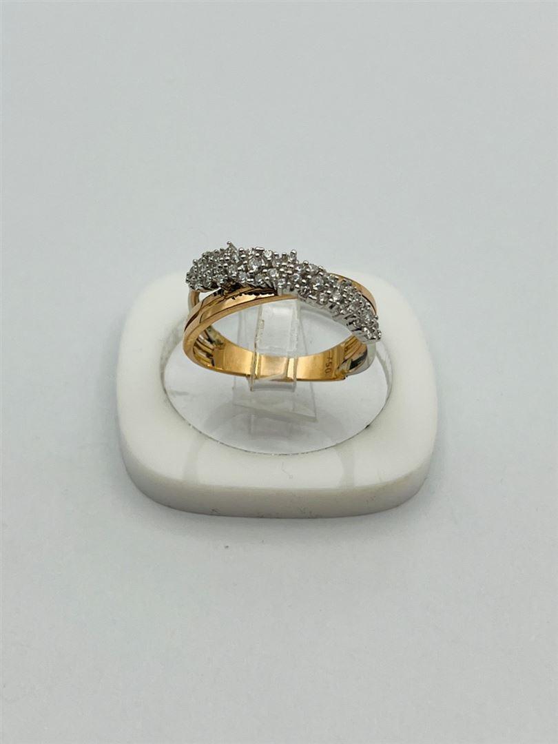 انگشتر طلا 18عیار رزگلد و سفید141454