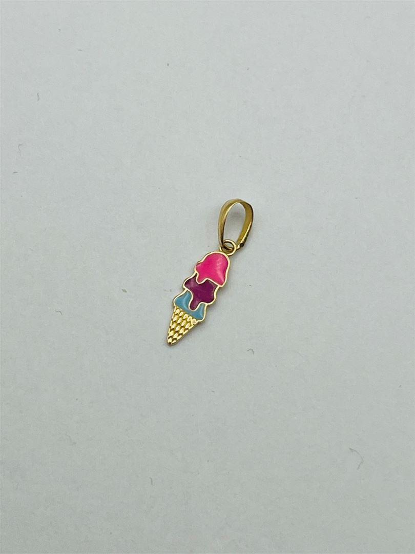 آویز پلاک طلا 18عیار بستنی139995