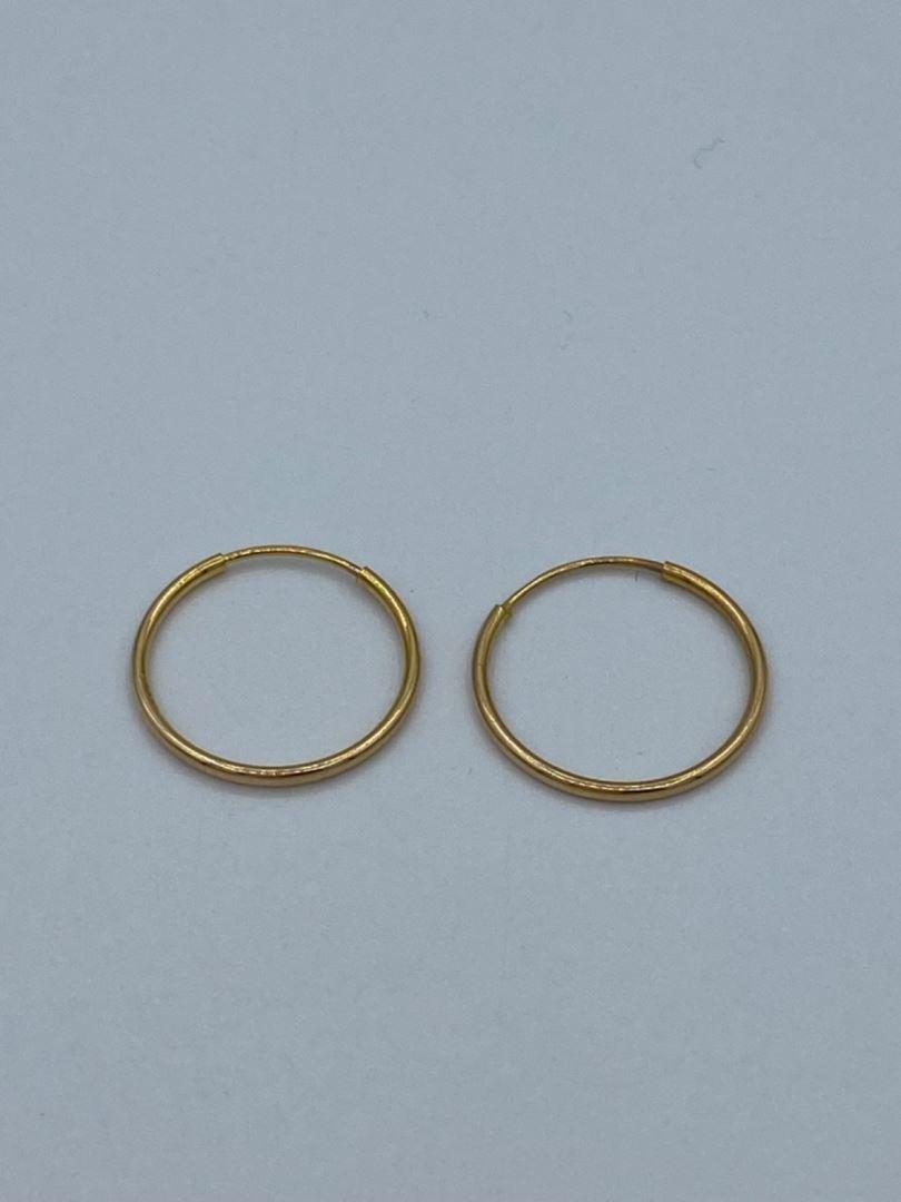 گوشواره طلای 18عیار حلقه ای ساده سایز کوچک 123878
