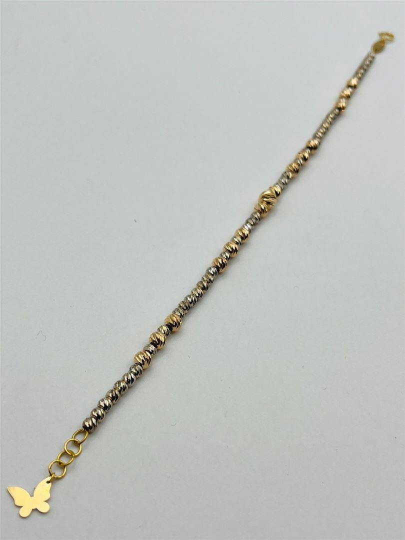 دستبند طلا 18عیار البرنادو دورنگ