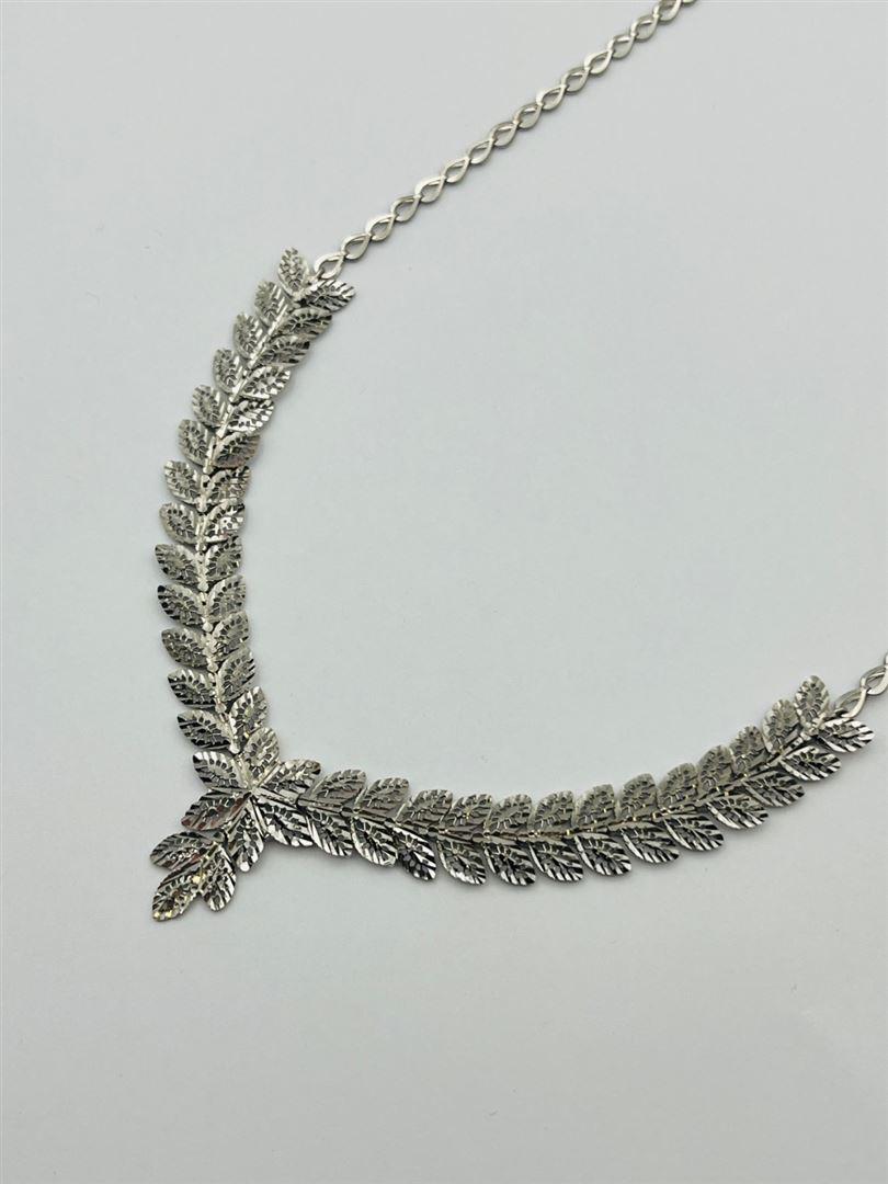 گردنبند طلا 18عیار تراش سفید140449