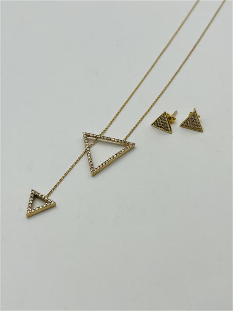 ست طلا 18عیار هندسی