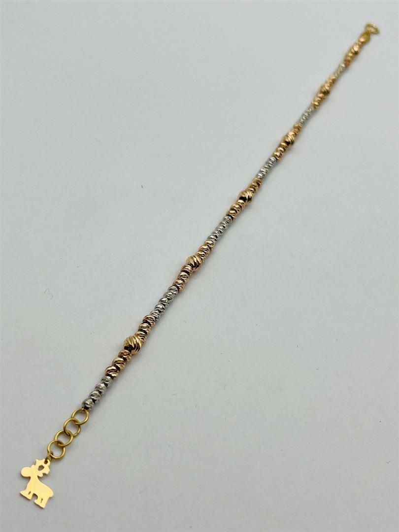 دستبند طلا 18عیار البرنادو دورنگ