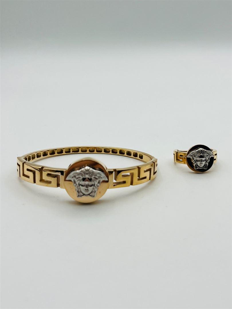 ست دستبند و انگشتر ورساچه رزگلد143670-143671