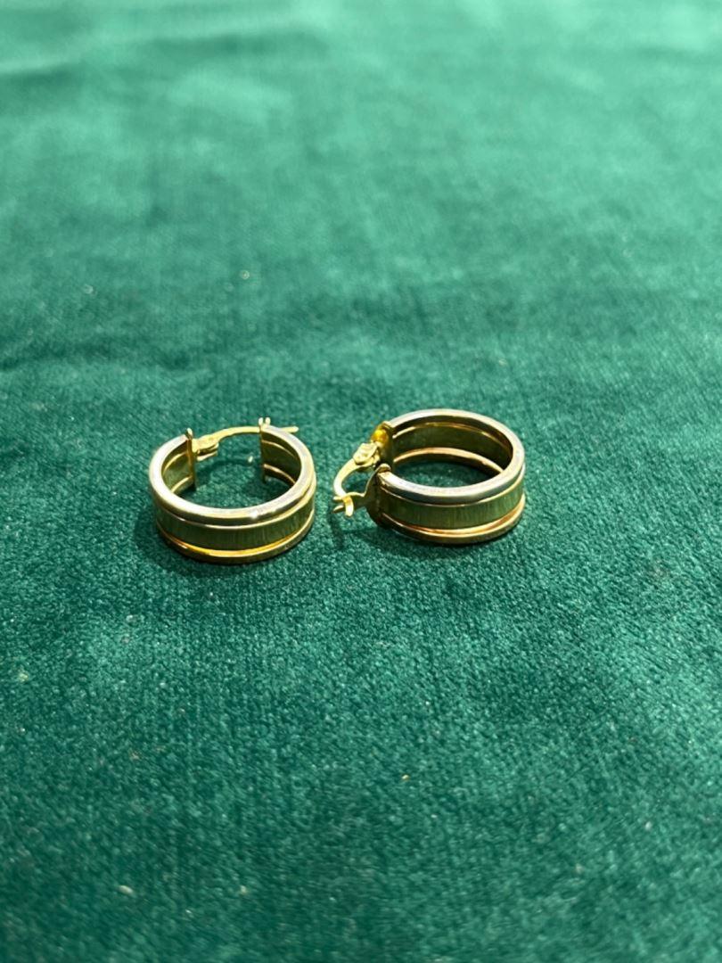 گوشواره حلقه ای دو رنگ