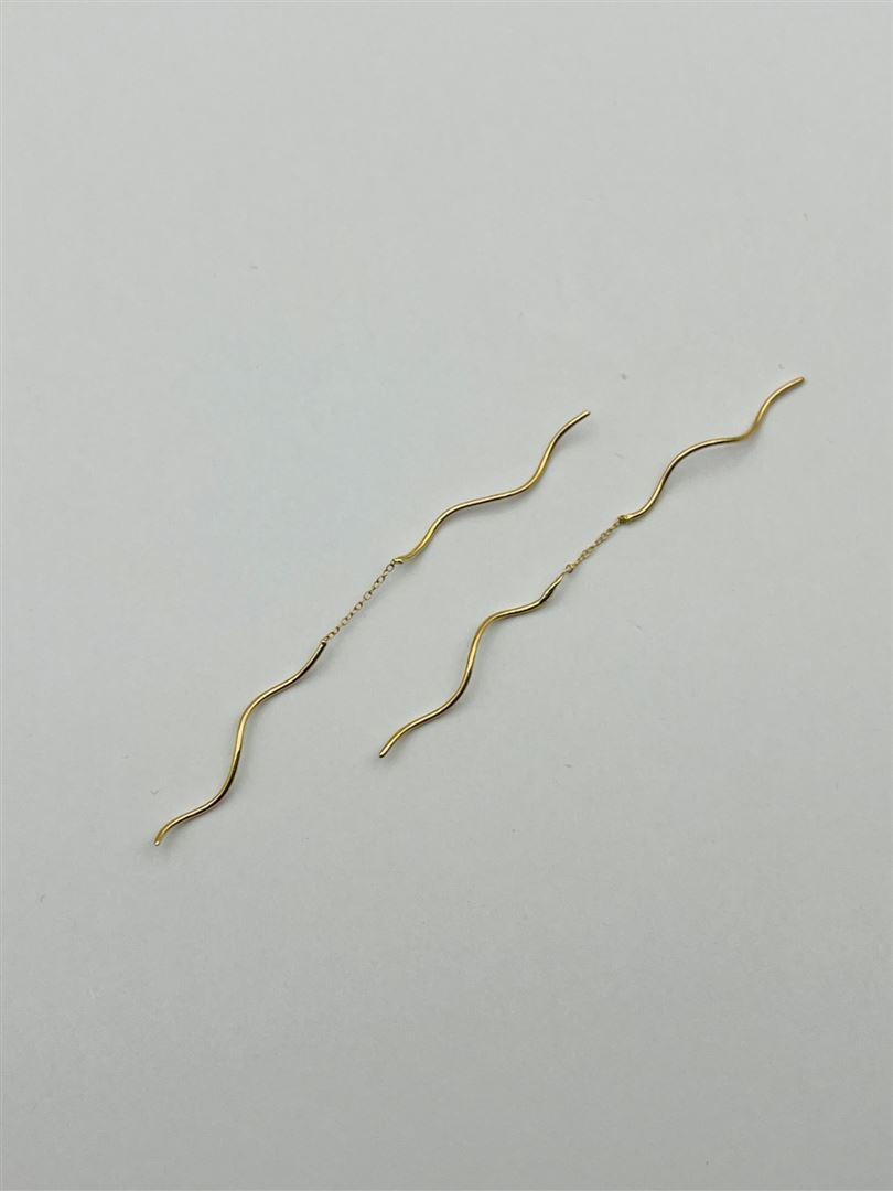 گوشواره طلا 18عیار کرلی137409