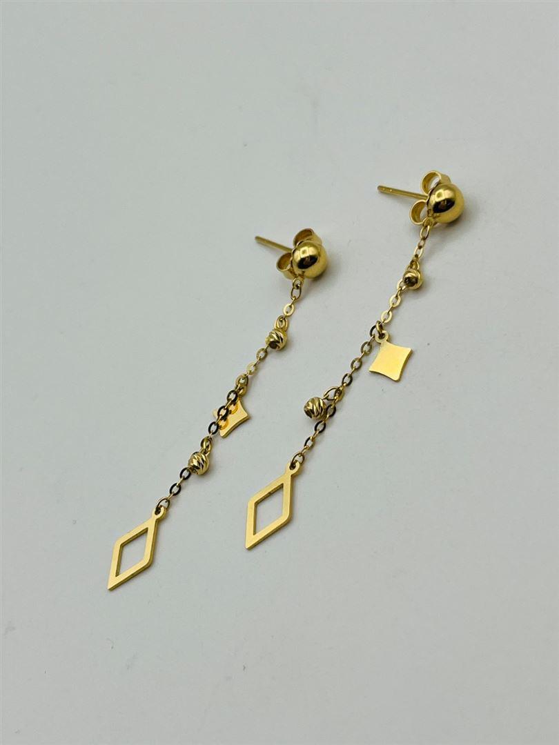 گوشواره طلا 18عیار آویزدار143339